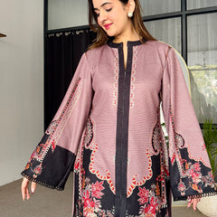 Pink Blossom Winter Kurta Set