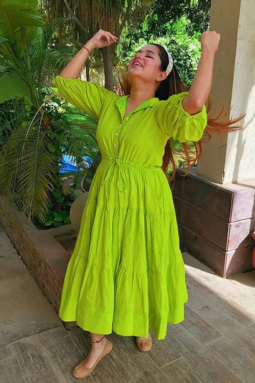 Aarushi Fuchsia Green Maxi Dress - XS Aarushi Fuchsia Green Maxi Dress - XS