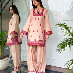 Beige Royale Farshi Salwaar Set