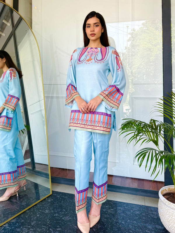Blue Paisley Kurta Set
