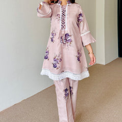 Mahira Beige Floral Festive Kurta Set
