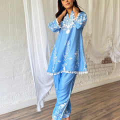 Effortless Blue  Kurta Set