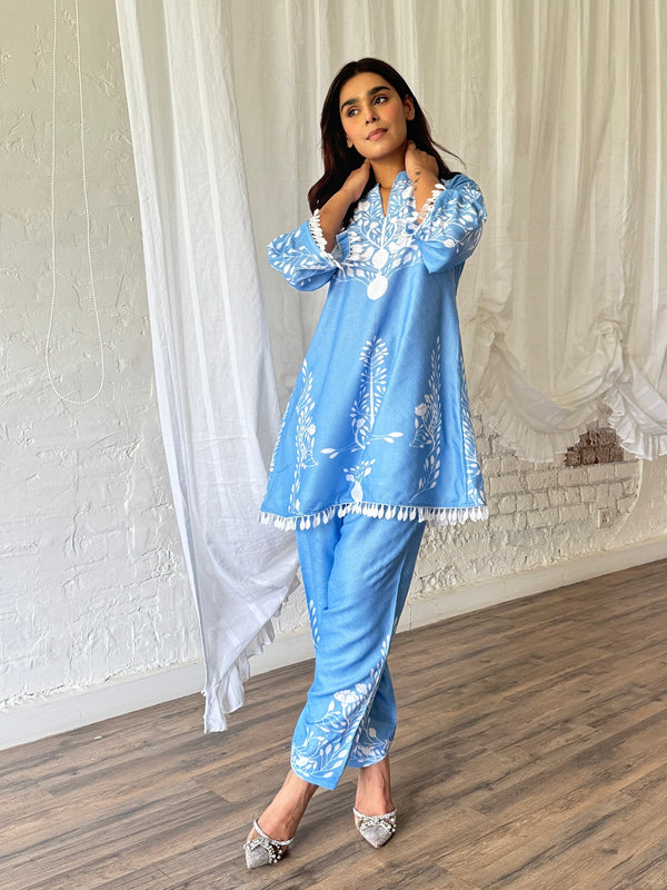 Effortless Blue  Kurta Set