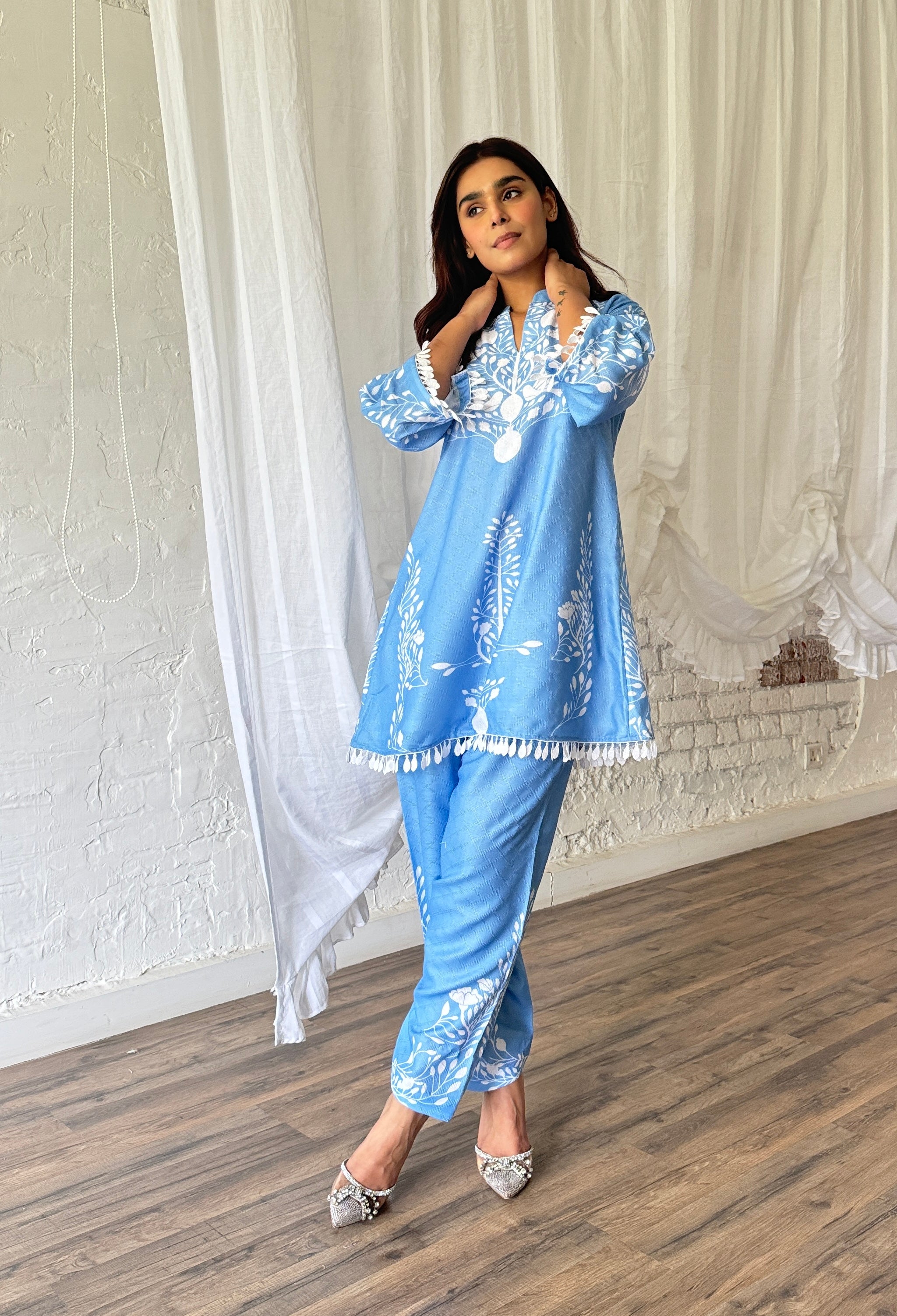 Blue Summer Kurta Set