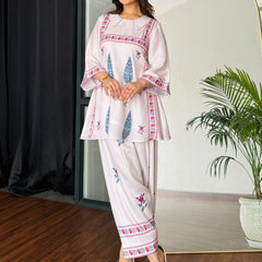 Pink Petal Bloom Kurta Set