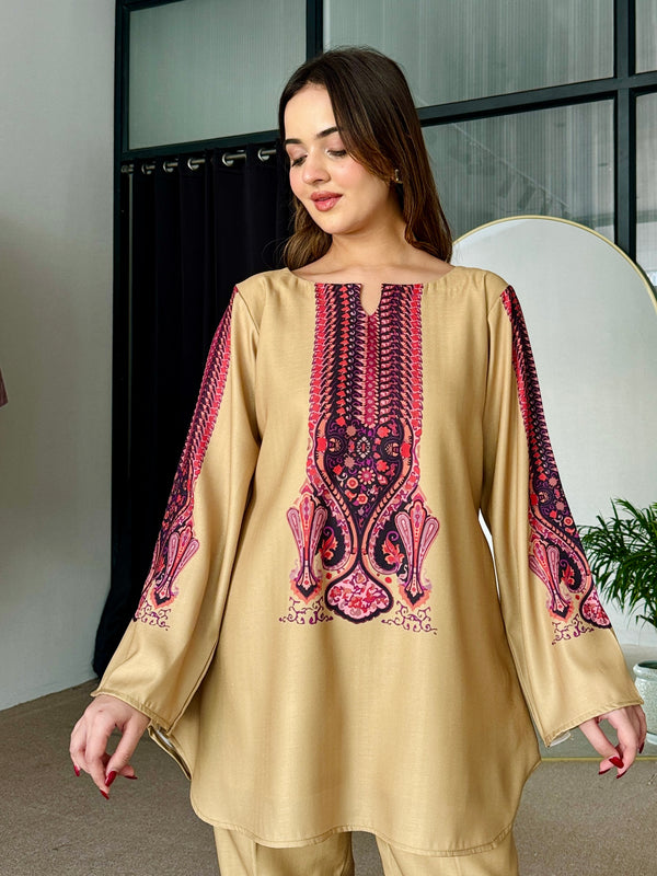 Sunlit Sage Pashmina Kurta Set