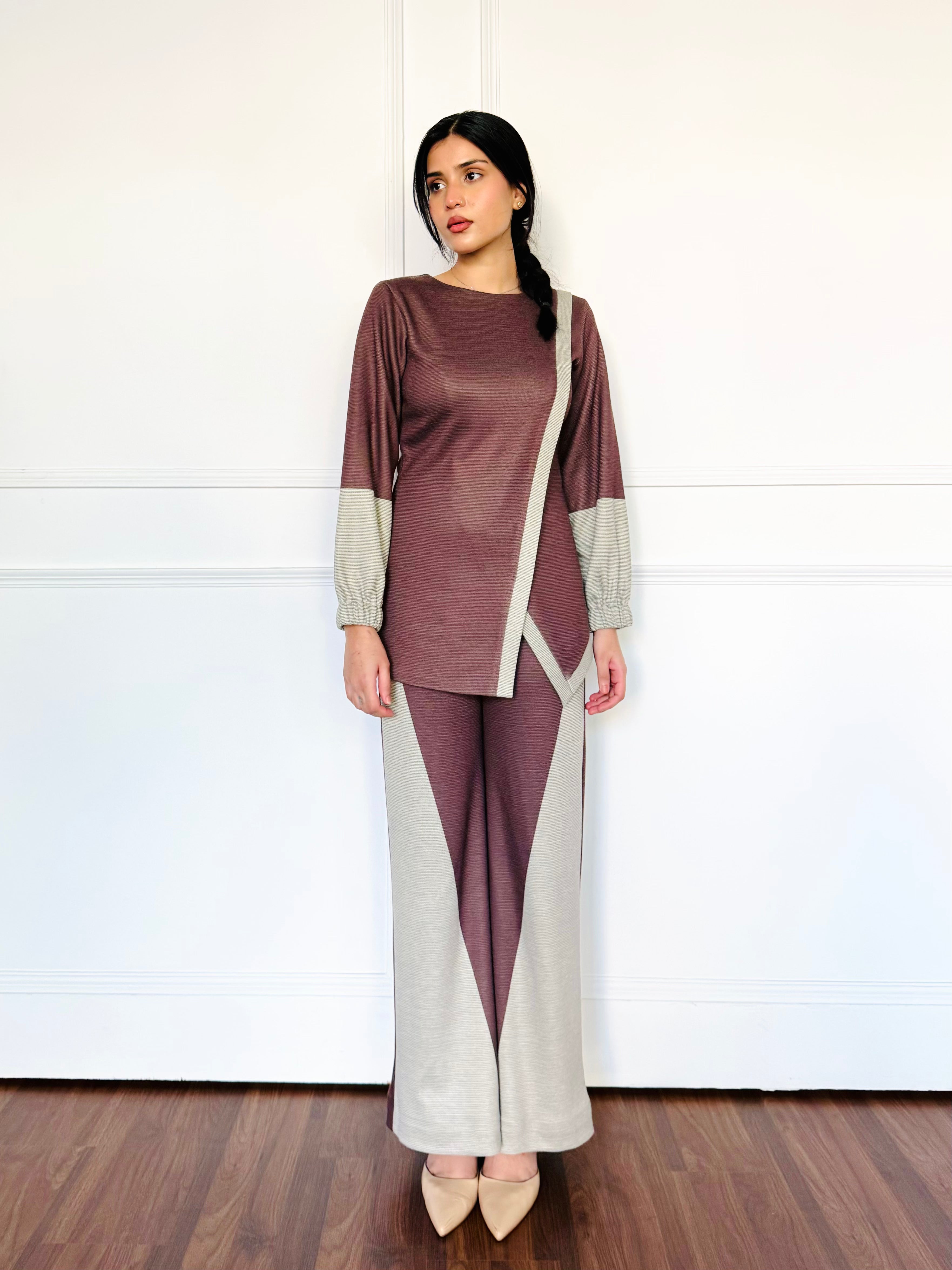 Dual Tone Woollen Co-ord Set