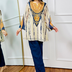 Lunar Indigo Festive Kurta Set