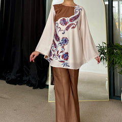 Cocoa Brown Winter Kurta Set