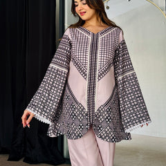 Soft Rose Pastel Winter Kurta Set