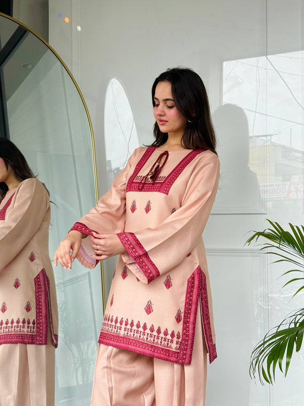 Beige Royale Farshi Salwaar Set