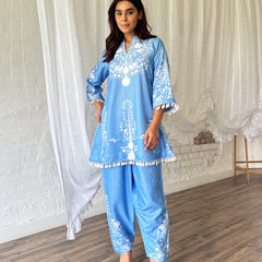 Effortless Blue  Kurta Set