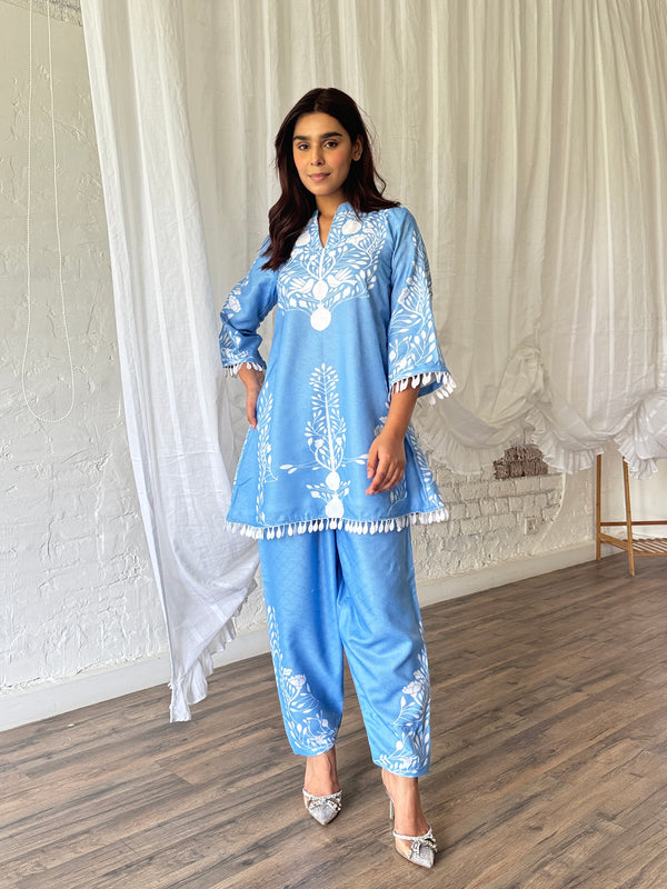 Effortless Blue  Kurta Set