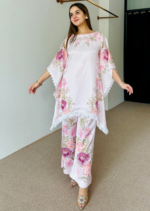 Pink Festive Kaftaan Set