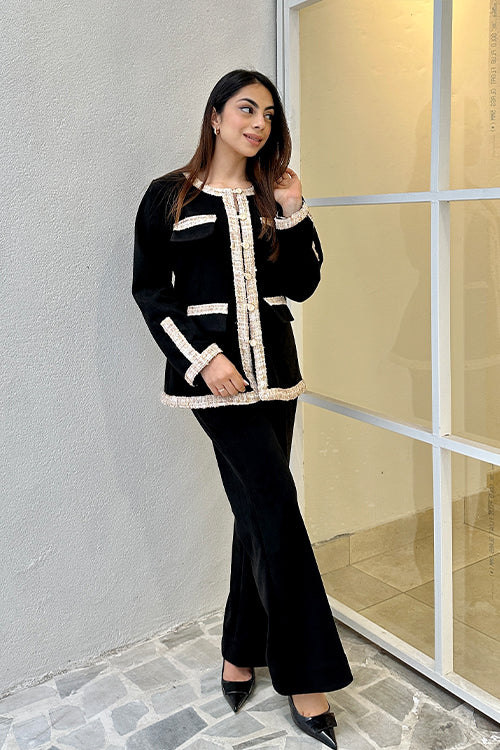 Classy Black Winter Coord Set