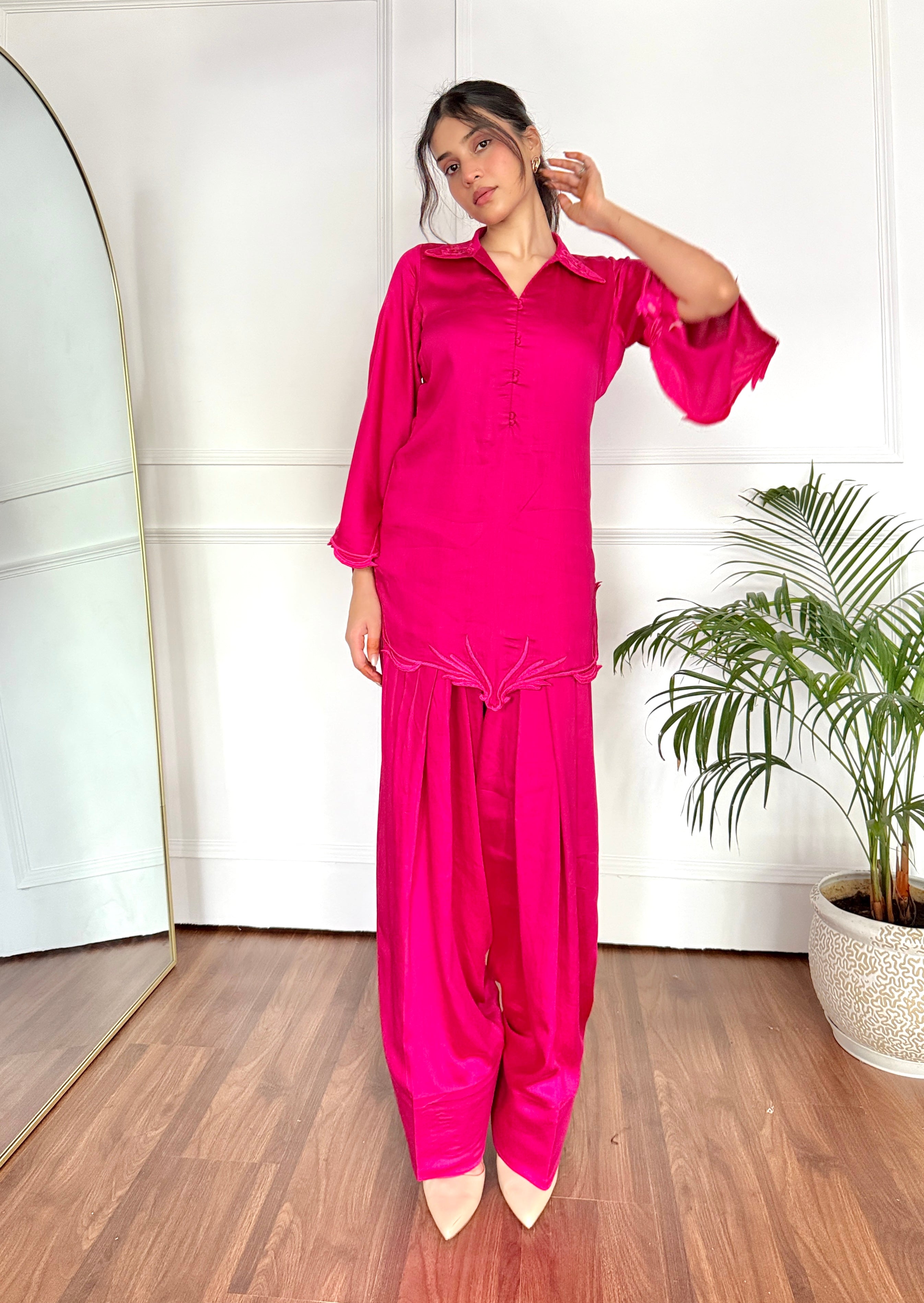 Fuchsia Noor Farshi Salwaar Set