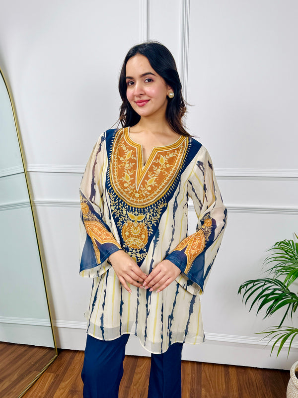 Lunar Indigo Festive Kurta Set