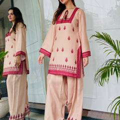 Beige Royale Farshi Salwaar Set