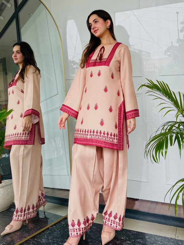 Beige Royale Farshi Salwaar Set