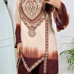 Mocha Mirage Ombre Kurta Set