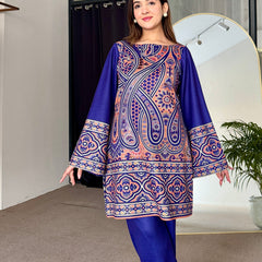 Royal Azure Woollen Kurta Set
