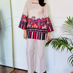Pink Camel Kurta Set