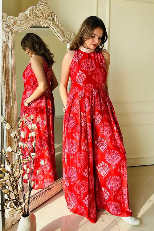 Kiara Fun Red Jumpsuit