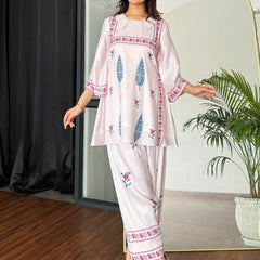 Pink Petal Bloom Kurta Set