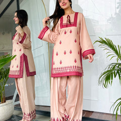 Beige Royale Farshi Salwaar Set