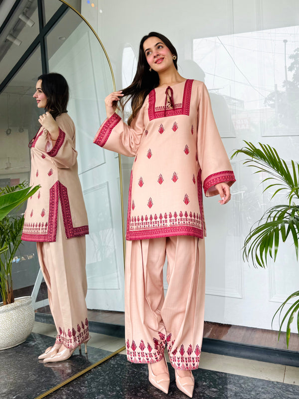 Beige Royale Farshi Salwaar Set