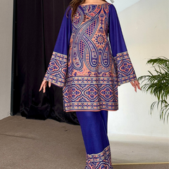 Royal Azure Woollen Kurta Set