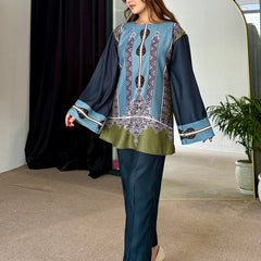 Emerald Elegance Pashmina Kurta Set