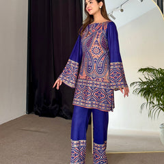 Royal Azure Woollen Kurta Set