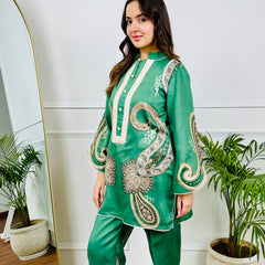 Moss Paisley Kurta Set