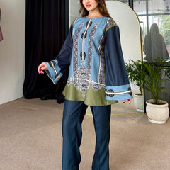 Emerald Elegance Pashmina Kurta Set