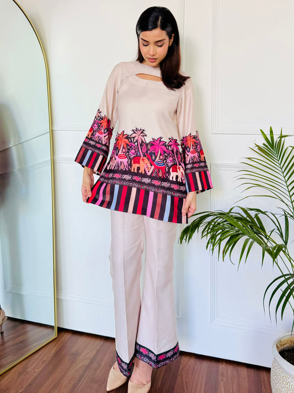 Pink Camel Kurta Set