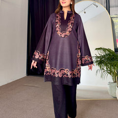 Midnight Mirage Woollen Kurta Set
