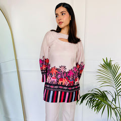 Pink Camel Kurta Set
