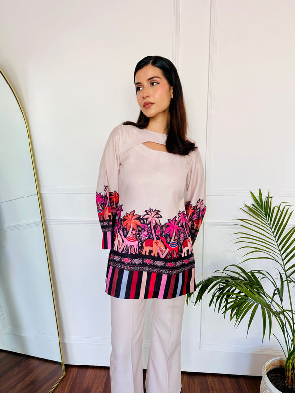 Pink Camel Kurta Set