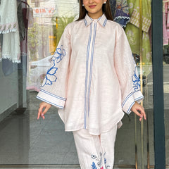 Noor E Beige Pakistani Kurta Set