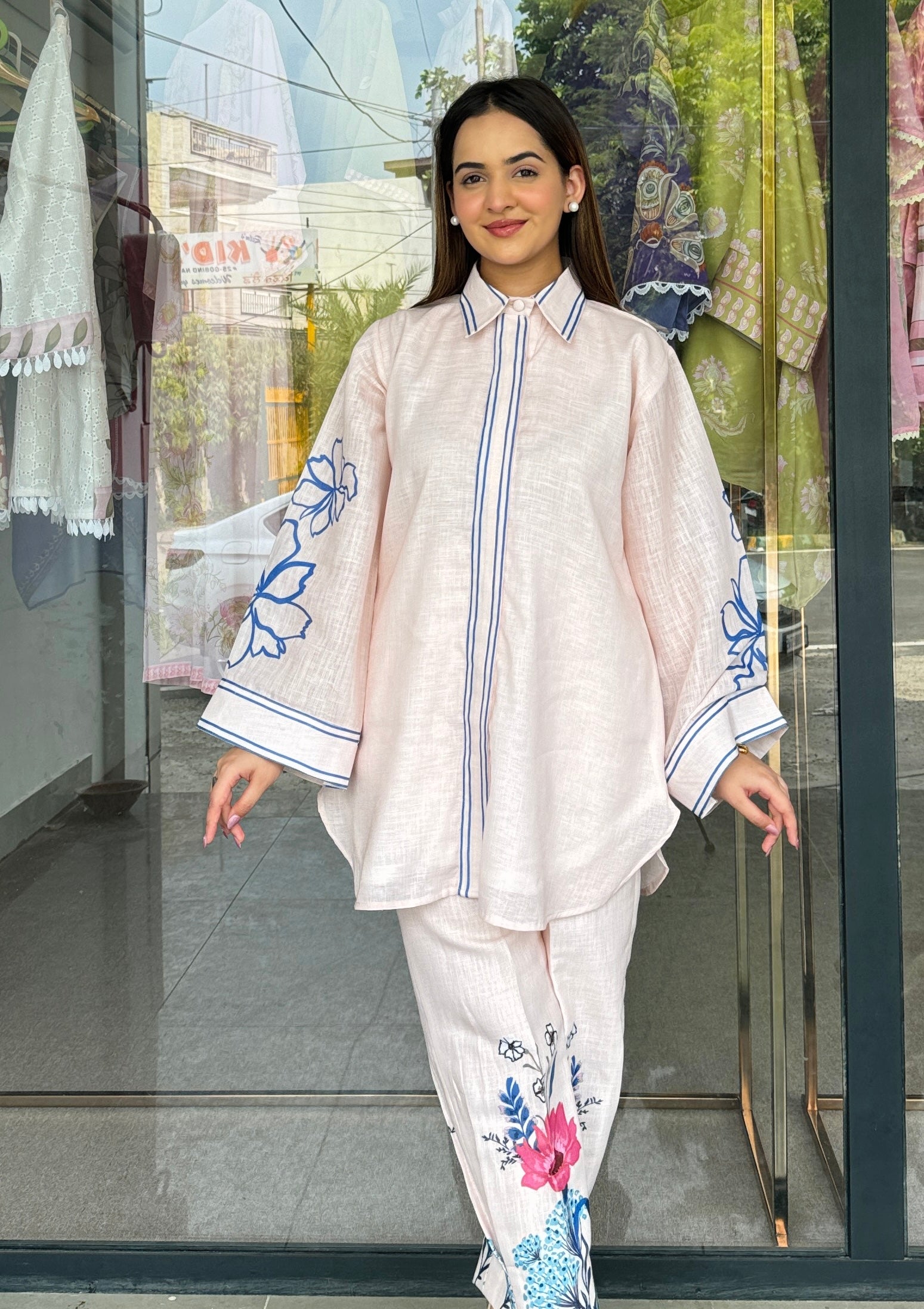 Noor E Beige Pakistani Kurta Set