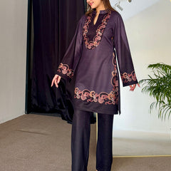 Midnight Mirage Woollen Kurta Set