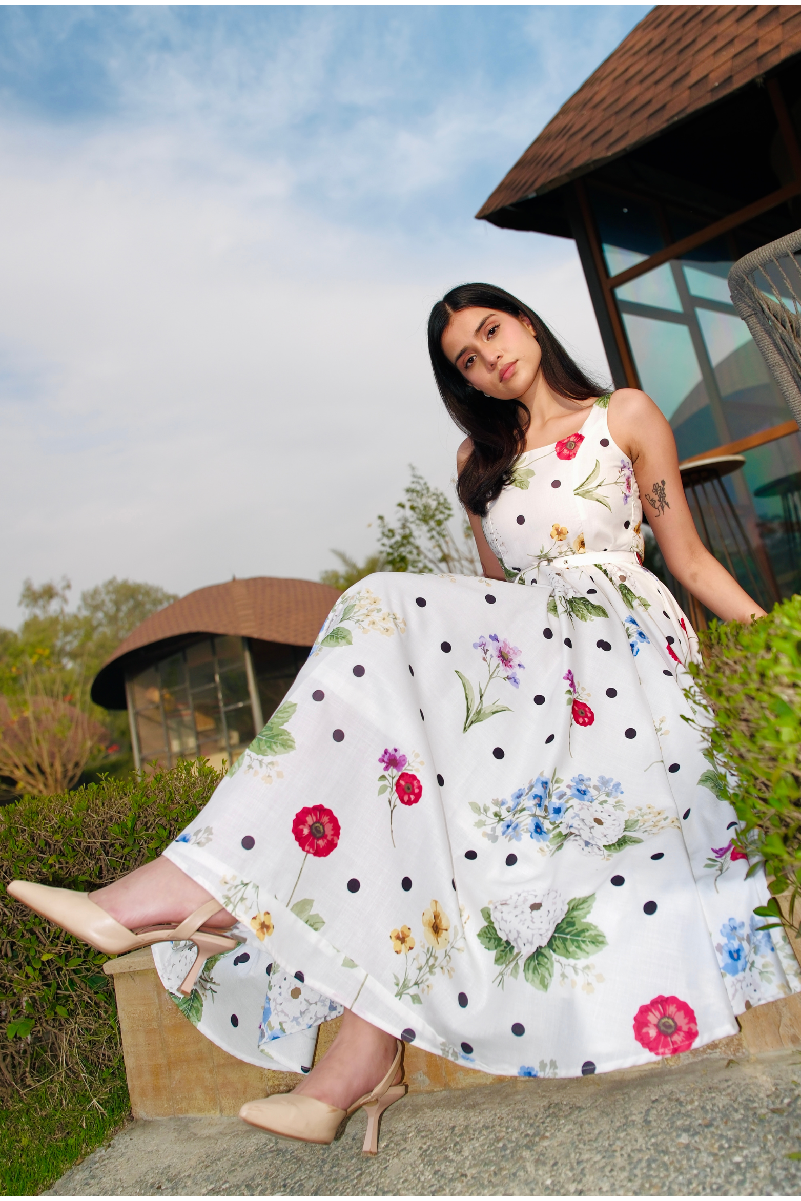 Lily Grace Floral Midi Dress