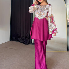 Pink Winter Kurta Set