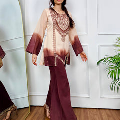Mocha Mirage Ombre Kurta Set