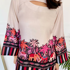 Pink Camel Kurta Set