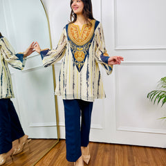 Lunar Indigo Festive Kurta Set