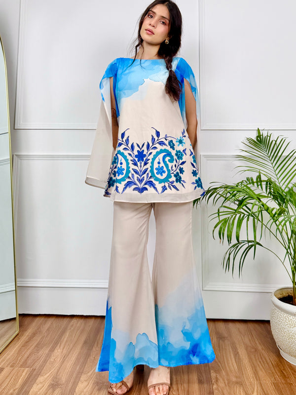 Ivory Sky Ombre Kurta Set