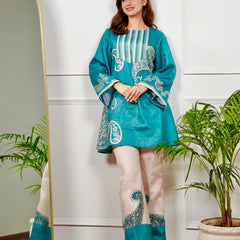 Teal Serenity Kurta Set