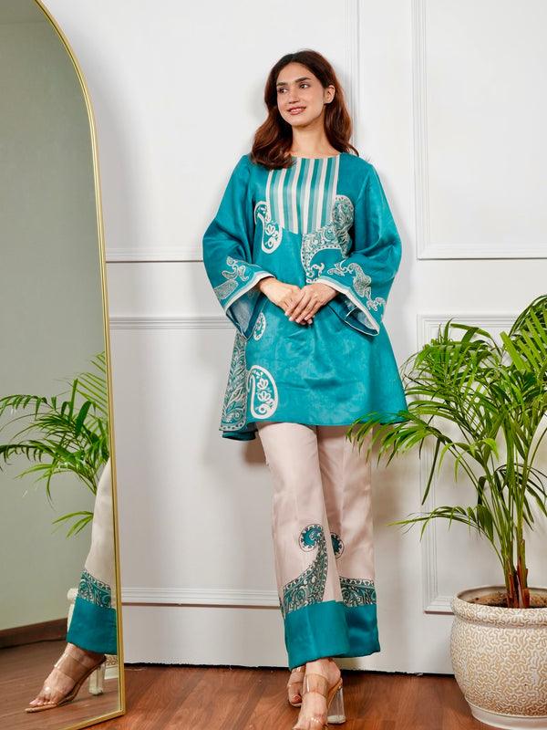 Teal Serenity Kurta Set